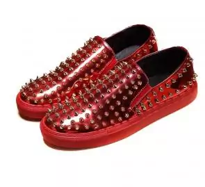 chaussures philippe mode rivets red